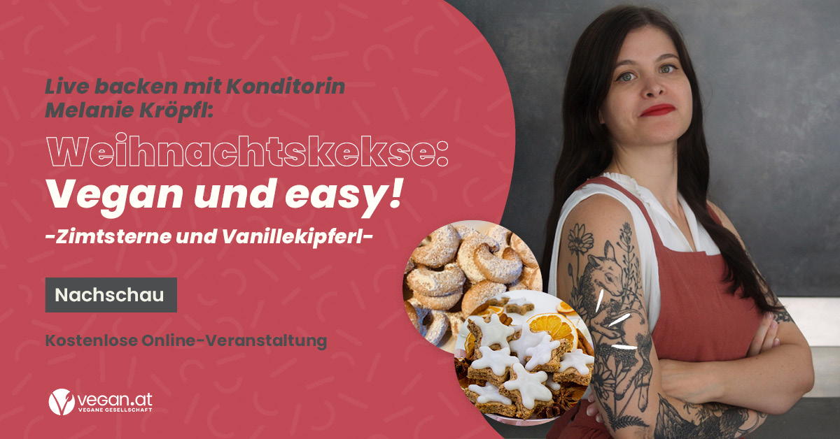 Nachschau Online-Backshow „Weihnachtskekse – vegan und easy“ mit Melanie Kröpfl