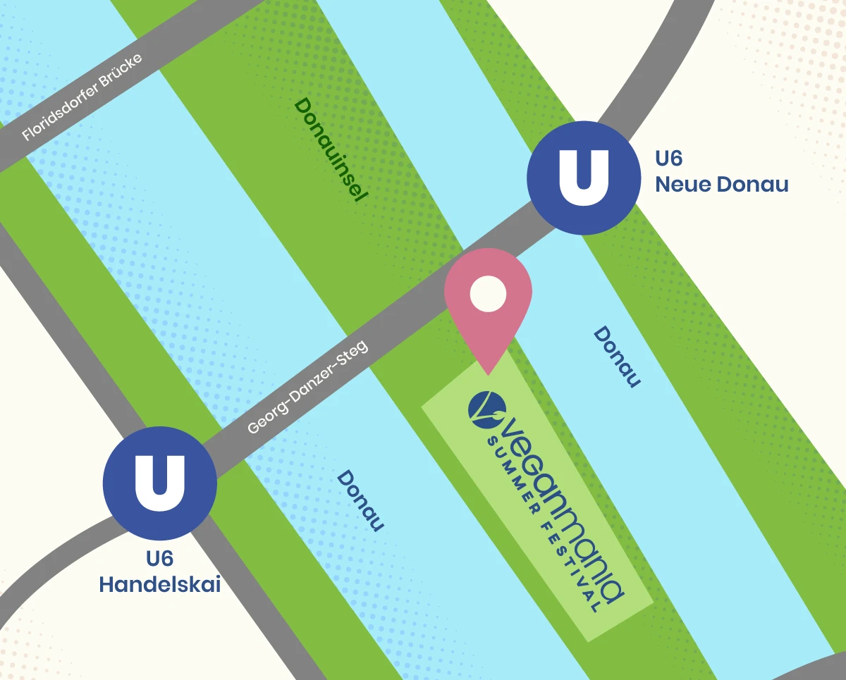 Veganmania Donauinsel 2025 Lageplan
