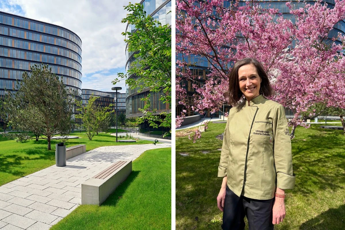 Die vegane Küchenchefin Roberta Colombo, die am Erste Campus in Wien Lehrlinge vegetarisch-vegan ausbildet.